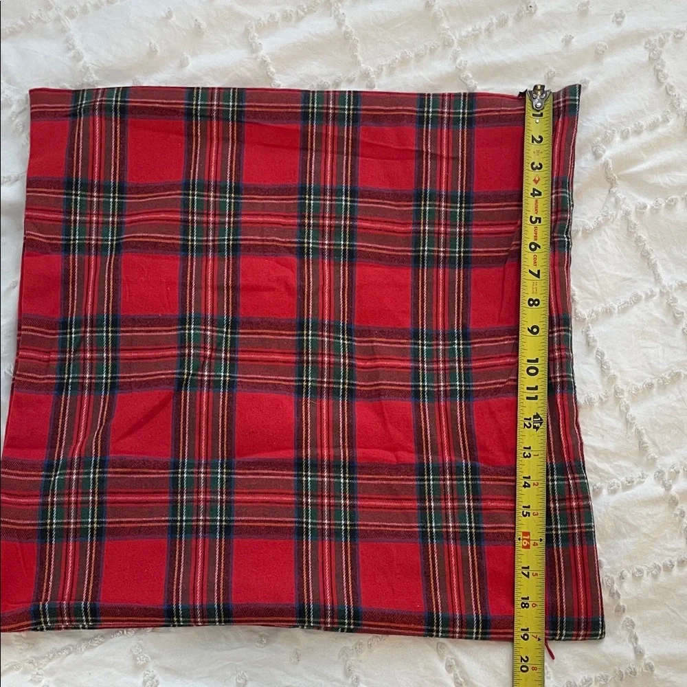 Red Plaid Pillow Covers set of two new